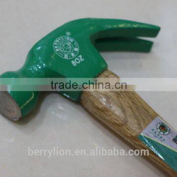 Berrylion 0.25-0.5kg Claw Hammer Forged Finished Claw Hammer With Wooden Handle photo-5
