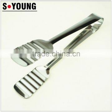 39052 Stainless Steel Kitchen Tongs BBQ Grill Food salad Tongs Ice Tongs