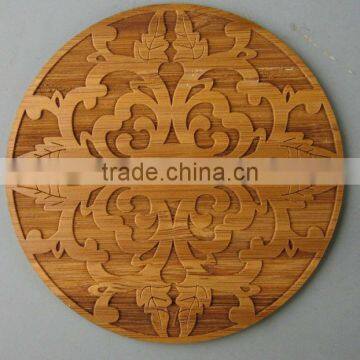 Laser Engraved Cut Bamboo Coaster photo-2