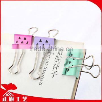 25mm PMS colors hollow out metal bulldog clips for promotion