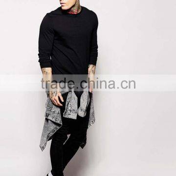 2016 Hot Sale Fashion Men 100% Cotton Long Sleeve Tshirt photo-4