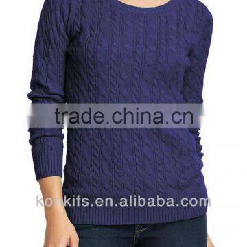 Women's Cable Boat-Neck Sweaters