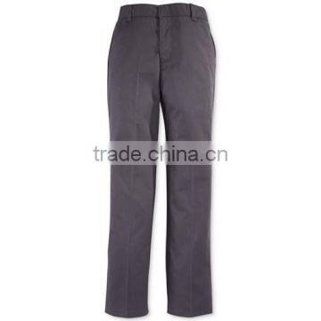 Boys' Uniform Regular Fit Double Knee Flat-Front Pants