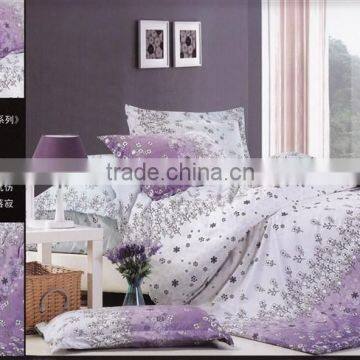 100%polyester digital printed cherry blossom diamond velvet bedding set