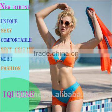 2015 Girl Hot Sex Bikini Unique Products to Sell With Cover up Beach Dress