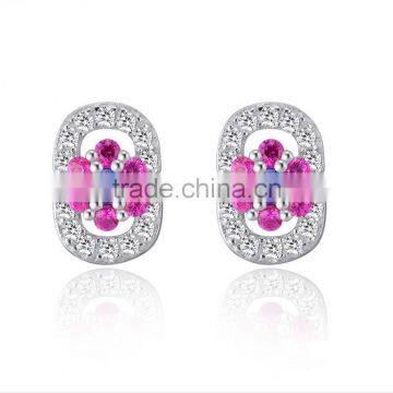 Wholesale Price 925 Sterling Silver double D Earrings Fashion Jewelry Elegent Earrings For Women