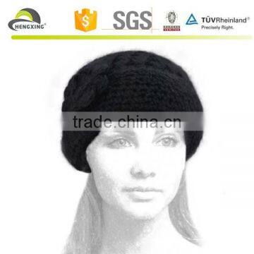 Hand Knit Fashion Girls Fancy Winter Hats And Cap