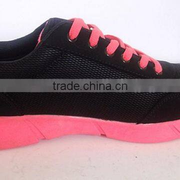 2017 Black Mesh Upper PU Pink Outsole Shoes Women Sport photo-3
