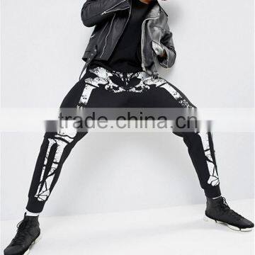 Custom Design Men Casual Pants Halloween Joggers With Skeleton Print Custom Print Cotton Leggings photo-3
