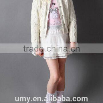 Cotton Handmade Round Neck Sweater Design for Girl photo-4