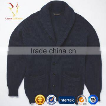 Blended Cashmere Mens Wool Casual Cardigan photo-4