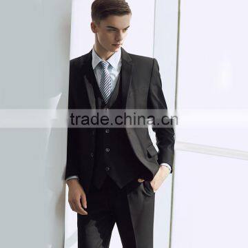 Black Two Buttons Design for Man Wedding Suits Coat Pant Men Suit photo-5