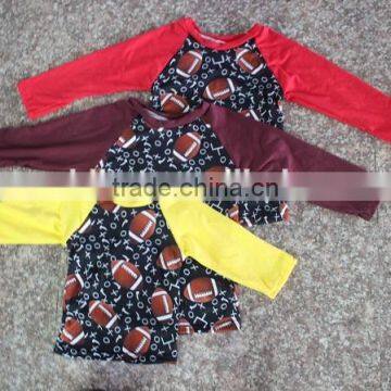 Hot Sale Raglan Baby Girl Sports Shirt Fall Icing Sleeve Game Shirt Boutique Children Girl Football Shirt photo-4