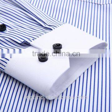 China Shirt Factory Competitive Price Oem Fashionable Perfect Quality Stripe Pattern Men's Dress Shirt With Long Sleeve photo-5