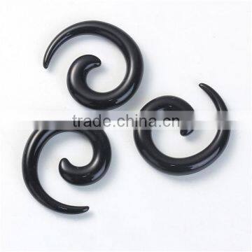 3mm Acrylic Ear Stretcher Expander Spiral Black Ear Expander Ear Plug photo-3