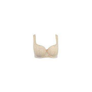 Comfort Beige  Breast Minimizer Bra Mold Cup All  over Lace Classic Style