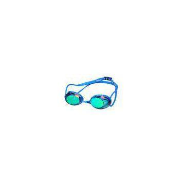 No Frame Green Lens Gas Junior Mirrored Swimming goggles Adjustable Nose Bridge