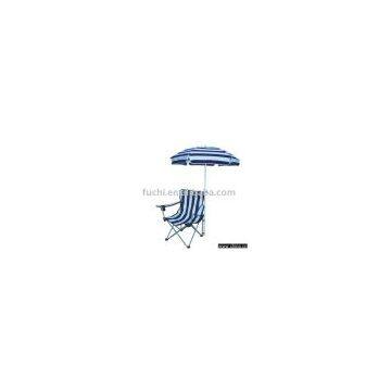 Beach chair with beach umbrella