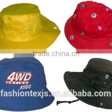 Cheap cotton ladies dyed bucket hat with string