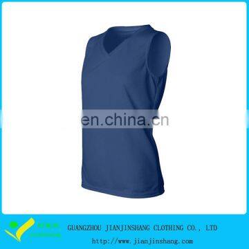 Custom Made Royal Blue Polyester Cool Plus Sleeveless Woman's Running T Shirts