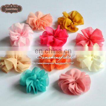 2013 Hot Sale New Style DIY Mini Chiffon Flowers Solid Ballerina Flowers on sunshine field