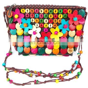 Flower Deco Beautiful Design Girls Summer Coconut Messenger