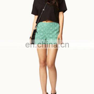 CHEFON High-Waisted Macrame Shorts CSS0151