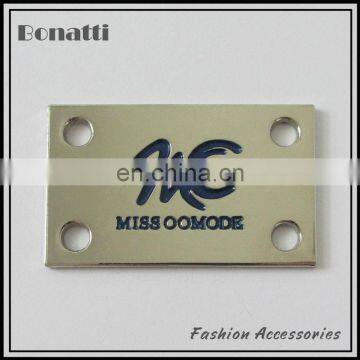 Rectangle fashion metal label and tag for handbag