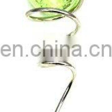 Wind Spinner Silver Spiral Glow Gazing Ball