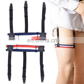 Lastest Design factory Hot sale fashion suspenders garters shirt garters mens shirt stays