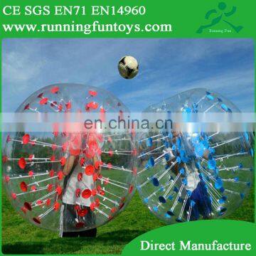 Hot!! Colorful inflatale human body zorb ball, inflatable soccer zorb ball for football games