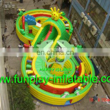 Kids PVC giant inflatable amusement park playgrounds for outdoor games