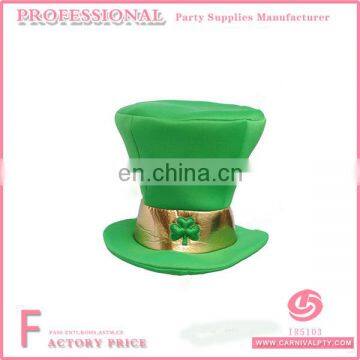 Green shamrock lucky top hat