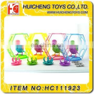 Funny ABS plastic B/O singing parrot pvc card packing sound control singging bird toy EN71 ASTM