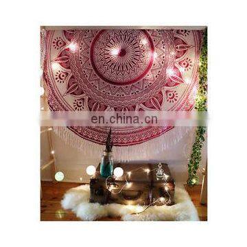 indian Bohemian Mandala Round Beach Tapestry Hippie Throw Yoga Mat Towel