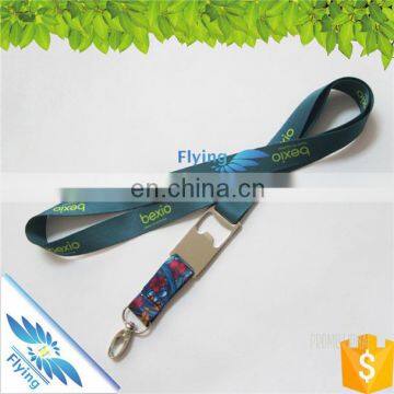 Low price wine/beer /bottle opener lanayrds, custom brand logo lanyard for party event