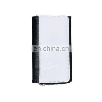 Zippered wallet with white sublimated flap