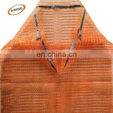 mesh net bag orange, net bag for garlic/potato net bag packing, pe net bag