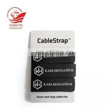 Beautiful Linear magic tape cable ties with logo printing