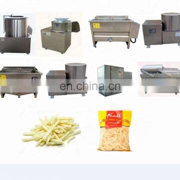 Frozen french fries production line french fries potato chips processing machine frozen production line