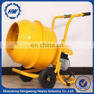 Portable Electric cement mixer with plastic drum for building projects