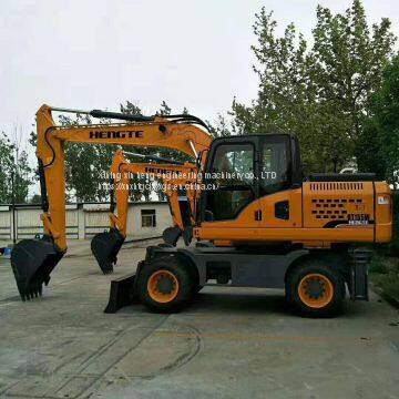 Medium-sized wheeled excavator