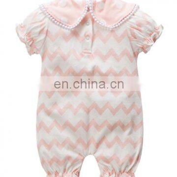 Pink style stripe pattern romper cute and Soft Baby Girls Romper wholesale price