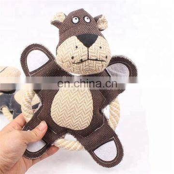 Linen Squeaky Dog Chew Toy Stuff Bite Resistant Pet Toys photo-4