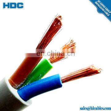 copper wire PVC jacket electric cable 3g 1.5mm2 2.5mm2 PVC cable