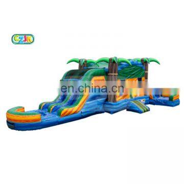 triple slide inflatable bouncer jumping bouncy castle bounce house