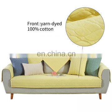 Wholesale Custom 100% Cotton Simple Style Fabrics Striped Non-slip Sofa Cover photo-4