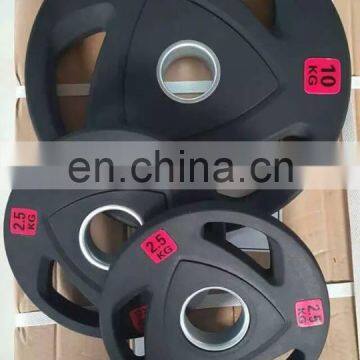 Commercial Gym Equipment Accessory LZX - 023 Rummber Covered 3 Holes Fitness Equipment Weight Plate