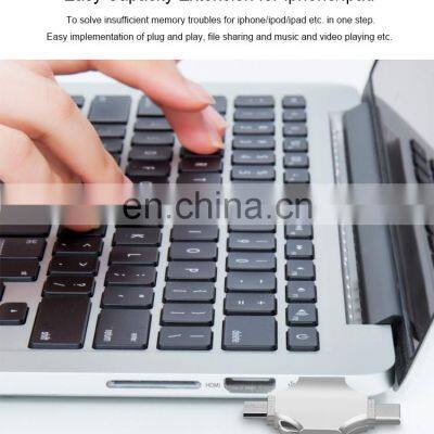 4 in 1OTG USB Flash Drive Metal USB Memory Stick Drive for IPhone/iPad/android/PC photo-3