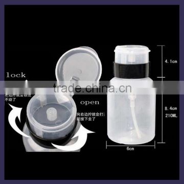 Nail polish remover bottle with pump